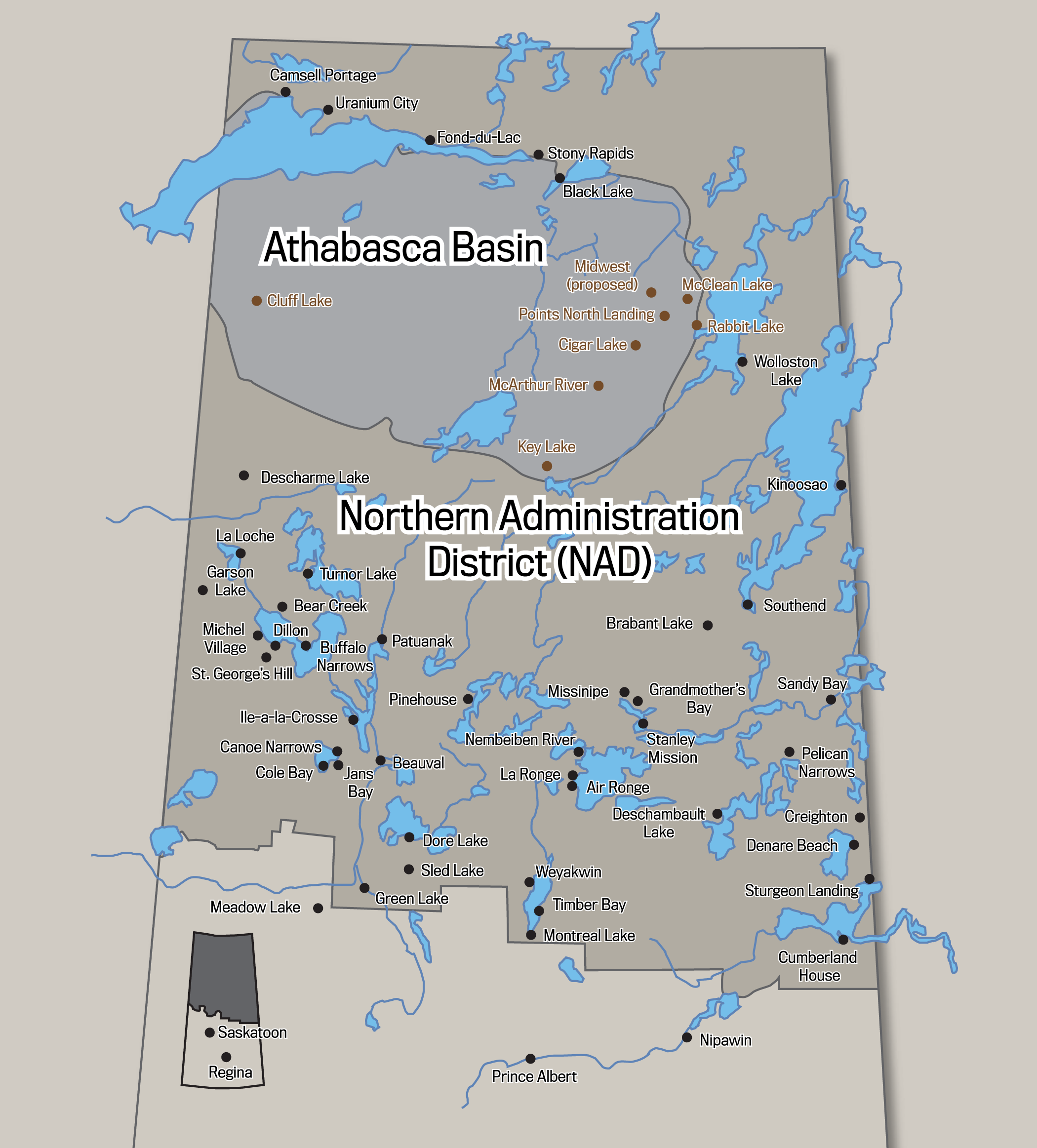 Northern Administrative Communities Map